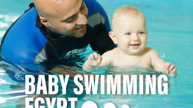 baby swimming